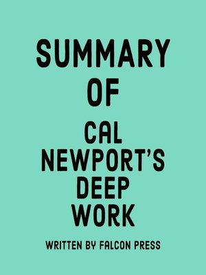 cover image of Summary of Cal Newport's Deep Work